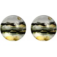 Charme Bijoux Clip Oorbellen- sunrise -2 cm- wit geel-geen gaatje-