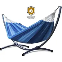 Potenza Hangmat met Standaard 2 Persoons PREMIUM – Verhoogde, Stevige & WEERBESTENDIGE Constructie | Comfortabele Hangmat | Max. Belast. 220 kg – Grande Premium Singa