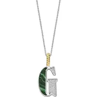 Ti sento Dames Hanger - 925 zilver - Letter G - Malachiet - 6840MA_G