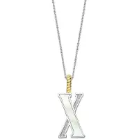 Ti sento Dames Hanger - 925 zilver - Letter X - Parelmoer - 6840MW_X