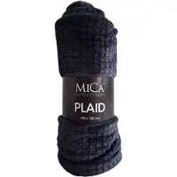Mica Decorations Mica Joanne Fleece Plaid 180x130 cm – Zacht Woondeken – Donkerblauw