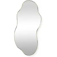 Sensahome Luciano Wandspiegel – Organische Spiegel – Asymmetrisch Design – 120x60 cm – Goud
