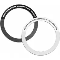Jaym , 2-pack MagSafe magnetische ringen voor smartphone, Zwart / Zilver