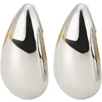 Charme Bijoux Clip oorbellen -zilverkleurig -druppel -2.5 cm- geen gaatje-