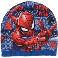 Marvel Spiderman Muts - Blauw - Gevoerd - Maat 54 cm - ± 4-8 jaar