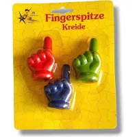 TKF Vingertop Krijtjes - 3 Kleuren - Kleurrijk Tekenplezier voor Kinderen - Holland