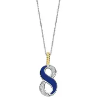 Ti sento Dames Hanger - 925 zilver - Cijfer 8 - Blauw - 6841LB_8