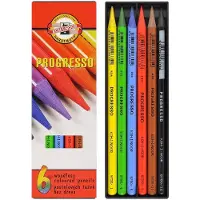 Koh-I-Noor Fluorescerende Kleurpotloden voor Kinderen - 6 Kleuren Set