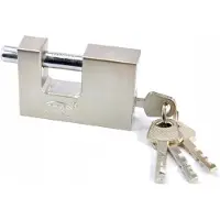 Handmet Afsluitbaar Stalen Hangslot 80 mm - Gehard & 4 Sleutels