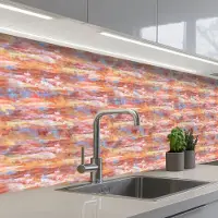 KitchenYeah Keuken achterwand 200x80 cm - Spatscherm zelfklevend Vloeiend - Olie - Verf - Kleur - Muurbeschermer - Spatwand fornuis
