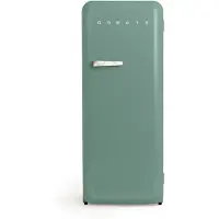 Create - Koelkast in retrostijl - Sage - Handvat Marmer - FRIDGE RETRO 281L