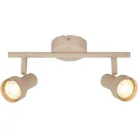 Briloner B.K.Licht Tapp - Opbouwspot - plafondspot (plafondlamp) - 2x GU10 fitting - taupe / beige - 27.5 cm