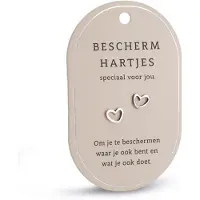 Miko Oorbellen - Zilver - Beschermhartjes -