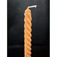 Countryfield dinerkaarsen Twirly oranje 30 cm