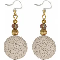 Charme Bijoux Allergievrije oorhangers Behati Lava Goudkleurig creme