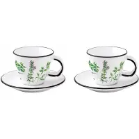 Easy life Herbarium Espressokopjes Set - 2 stuks, 120ml