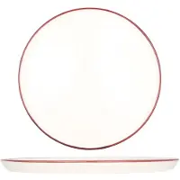 Bonna Dinerbord linea burgundy porselein 28 cm set van 6