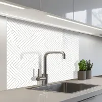 KitchenYeah Keuken achterwand 100x80 cm - Spatscherm zelfklevend Grafisch - Patroon - Modern - Muurbeschermer - Spatwand fornuis