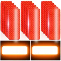BOTC Reflecterende stickers - 8x3 cm - 20 stuks Reflecterende Veiligheidstape - voor auto,fiets,brievenbus,helm- Waterdicht -Rood
