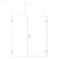 Maxaro Diamond Douchedeur | 175 cm Lichtgoud Helder glas Draaideur