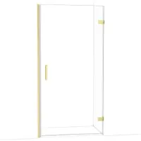 Maxaro Diamond Douchedeur | 100 cm Lichtgoud Helder glas Draaideur