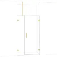 Maxaro Diamond Douchedeur | 115 cm Lichtgoud Helder glas Draaideur