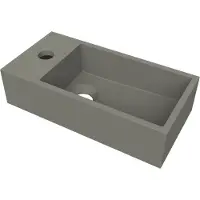 Arcqua Fontein flair 36x18x9 cm met kraangat links mat beton