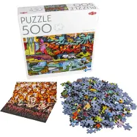 Tactic Street Art of Graffiti – Puzzel – 500 stukjes – Kleurrijke Graffiti Street Art – Urban Kunst en Muurkunst – Hoogwaardige Scandinavische Kwaliteit