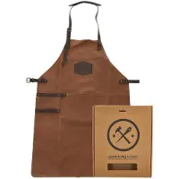 Hide & Stitches Hide en Stitches Lederen Kook/BBQ Schort Cognac