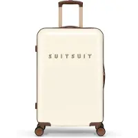 Suitsuit Reiskoffer 66x43x24 - Reiskoffer met wielen - Lichtgewicht koffer - Veilig TSA cijferslot - 59L koffer inhoud - Fab Seventies Reiskoffers Antique White - Wit