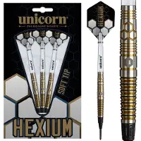 Unicorn Hexium 3 Gold Black 90% - Soft Tip Darts