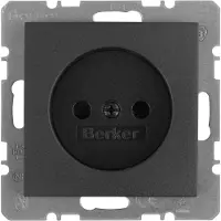 Berker Stopcontact | | S1 (Ongeaard, Antraciet)