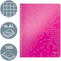 Leitz notitieboekje WOW 4638, A4, geruit, roze