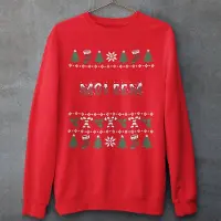 B&C Groningen Kersttrui Rood Moi Eem Candy Cane - Maat XXL - Uniseks Fit - Kerstkleding Voor Dames & Heren