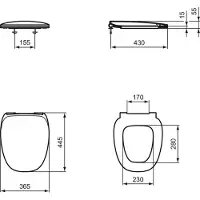 Ideal standard Dea - WC bril ultra dun, softclose, wit mat T676783
