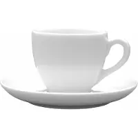 Lubiana Nana Koffie-/Theekop met Schotel Wit 150 ml