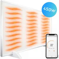 Silvergear Infrarood Verwarmingspaneel met Thermostaat - Elektrische Verwarming met App - 450W - Wit