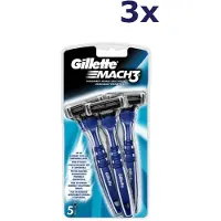 Gillette 3x Mach3 - wegwerpscheermesjes - 5st