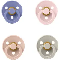 BIBS fopspeen 6-18 maand set 4 stuks Mauve,Dusky Lilac,Blush en Sand maat 2