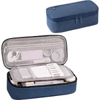 Somstyle Pennen Etui Groot - Pennenzak Voor Kinderen en Volwassenen - Schooletui voor Jongens en Meisjes - Donkerblauw