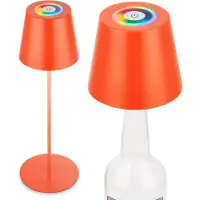 Briloner Calida - Oplaadbare Tafellamp - dimbaar - voor binnen en buiten - 3 in 1 - RGBW - IP44 - snoerloze - in hoogte verstelbaar - 36 x Ø 10,5 cm - oranje