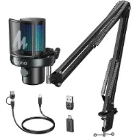 MAONO DM40 Pro-S USB draadloze cardioïde microfoon met RGB en arm