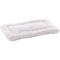 Flamingo Hondenkussen – Benchkussen – Hondenkussen 40 x 25 cm – Geschikt voor hondenbench en kattenkussen – Jacquard Rechthoekig Grijs