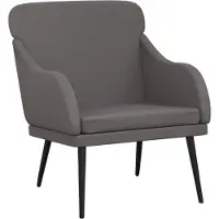 vidaXL Fauteuil 63x76x80 cm kunstleer grijs
