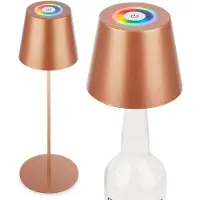 Briloner Calida - Oplaadbare Tafellamp - dimbaar - voor binnen en buiten - 3 in 1 - RGBW - IP44 - snoerloze - in hoogte verstelbaar - 36 x Ø 10,5 cm - bronskleurig