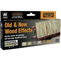 Vallejo Hobbyverf Acrylverf - 71187 Old - New Wood Effects - Acryl Set Verf set - 8x 17 ml