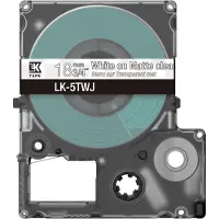 Epson LK-5TWJ matte tape wit op transparant 18 mm (origineel)
