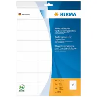 Herma Adresetiketten 4443 Klevend A4 Wit 7 x 3,6 cm 20 Vellen à 24 Etiketten