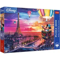 Trefl puzzel 1000 stukjes - Mickey en Minnie in Parijs - Premium Plus.
