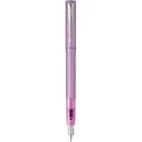 Parker Vector XL vulpen | metallic lila lak op messing met chroom detail | medium penpunt met blauwe inkt navulling | cadeauverpakking